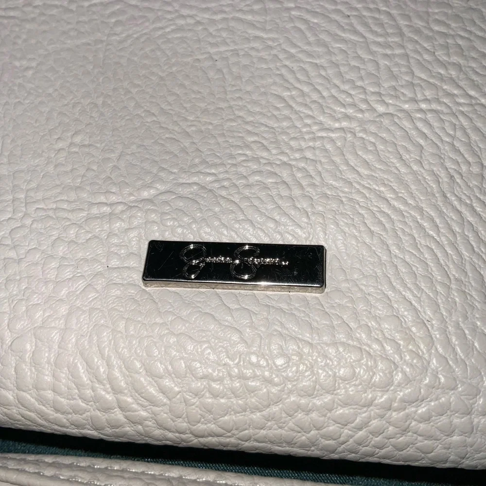 Jessica Simpson Taupe Bow Back Zip Wallet Wristlet 8” X 4.5” X 1” NWOT